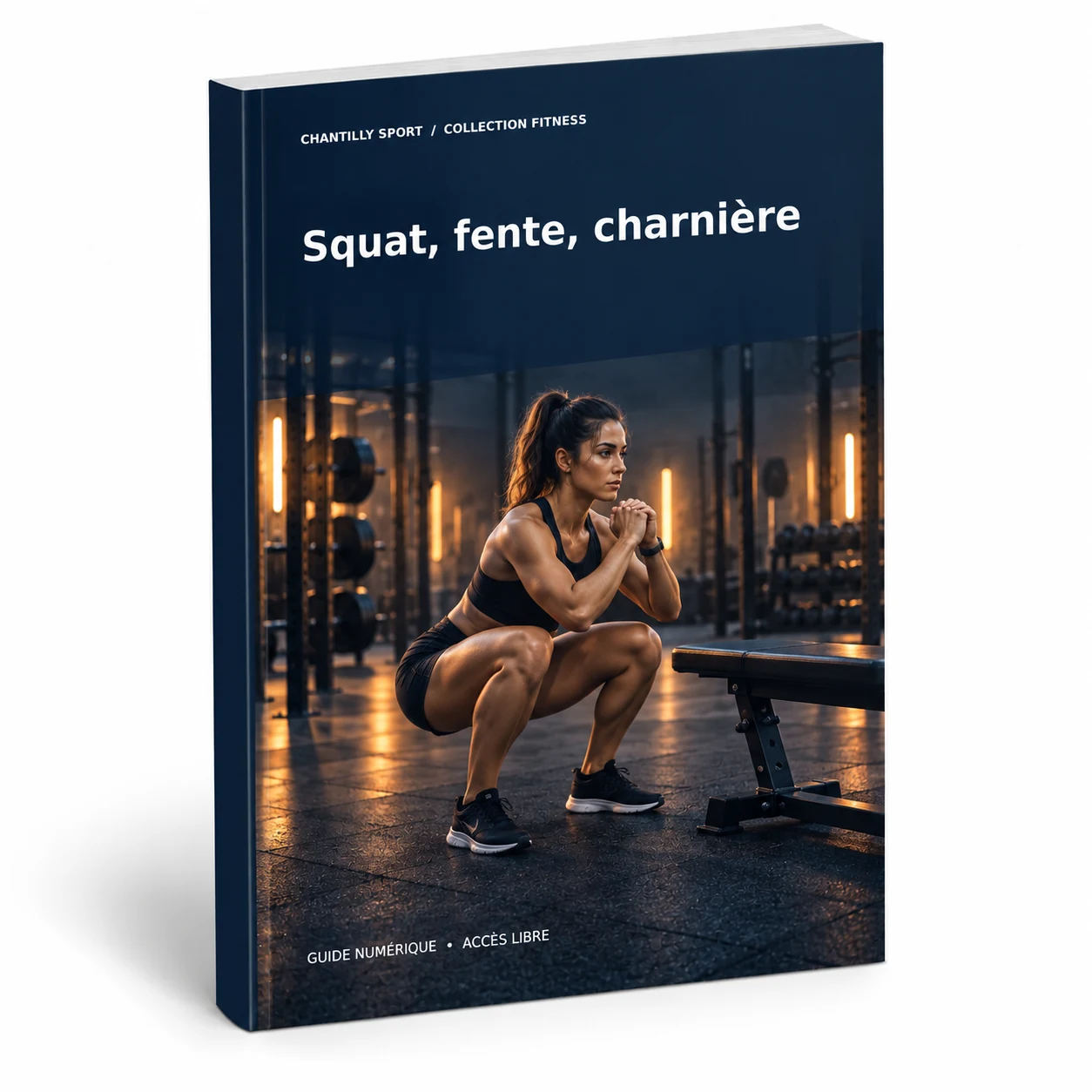 Maquette en volume de l’e-book Squat, fente, charnière : comprendre les mouvements des jambes
